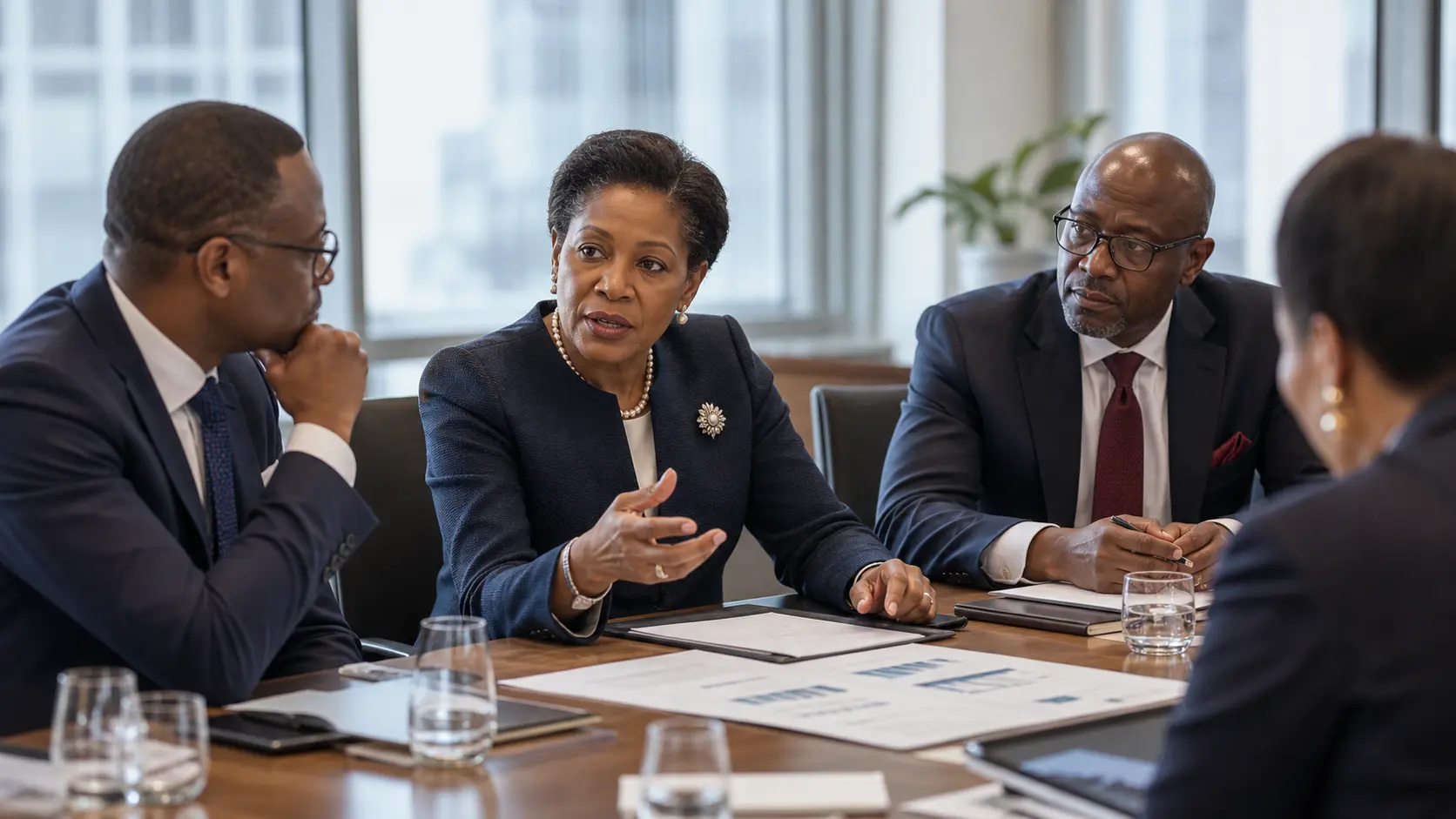 Board members discussing financial-crime programme oversight