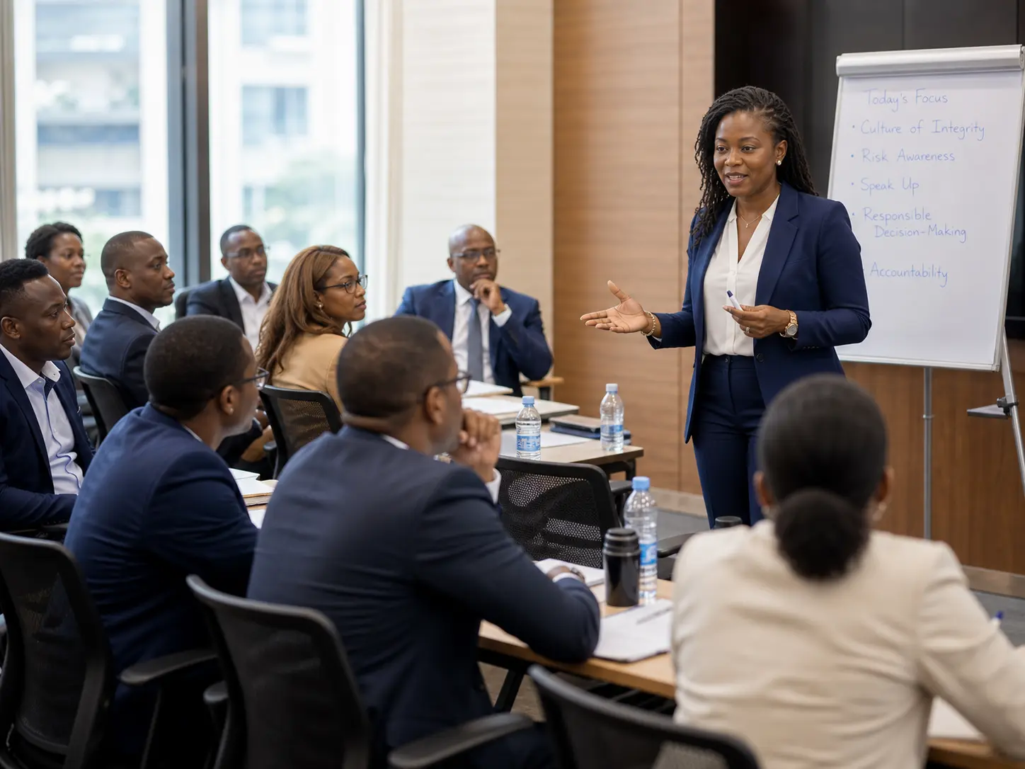 Facilitator leading an institution-wide awareness workshop